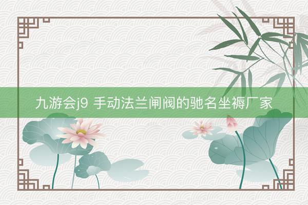 九游会j9 手动法兰闸阀的驰名坐褥厂家